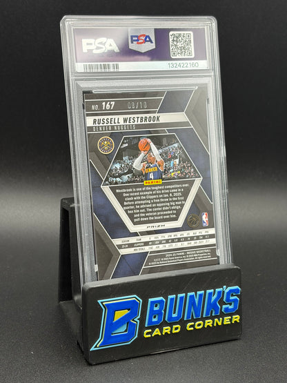 2024 Russell Westbrook Pink Fluorescent Mosaic PSA 10 8/10