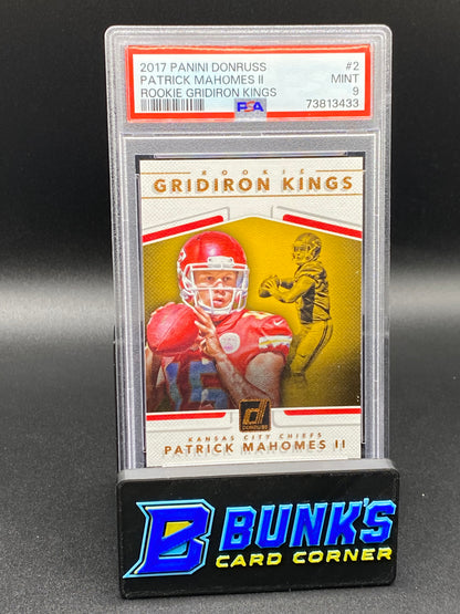2017 Patrick Mahomes II Rookie Gridiron Kings RC PSA 9
