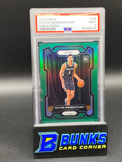 2023 Victor Wembanyama Green Prizm PSA 9 (Box A18)