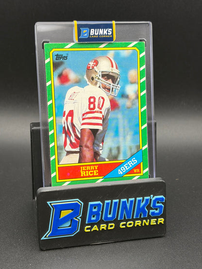 1986 Jerry Rice Green Topps Stripes RC