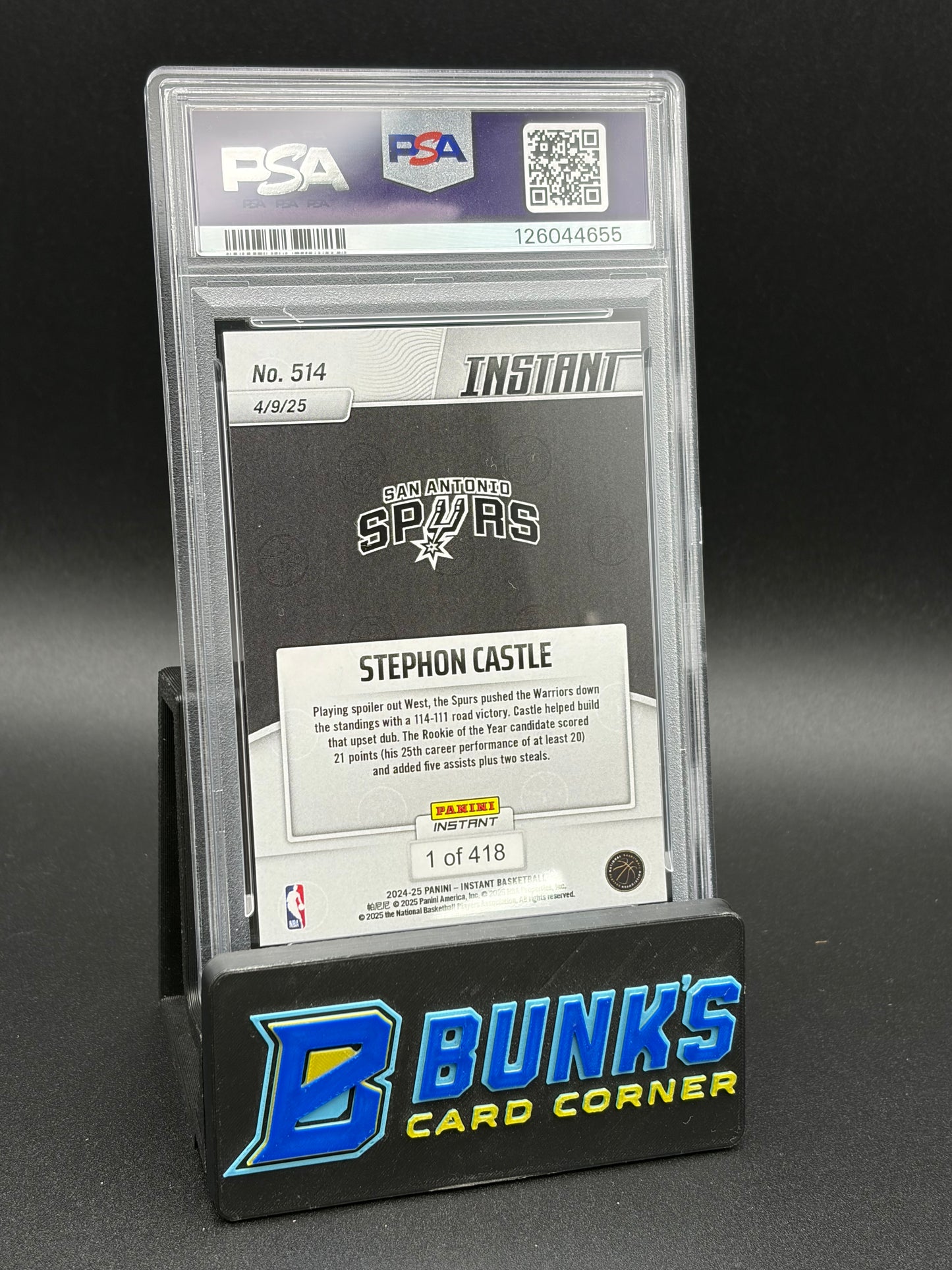 2024 Stephon Castle Panini Instant PSA 10