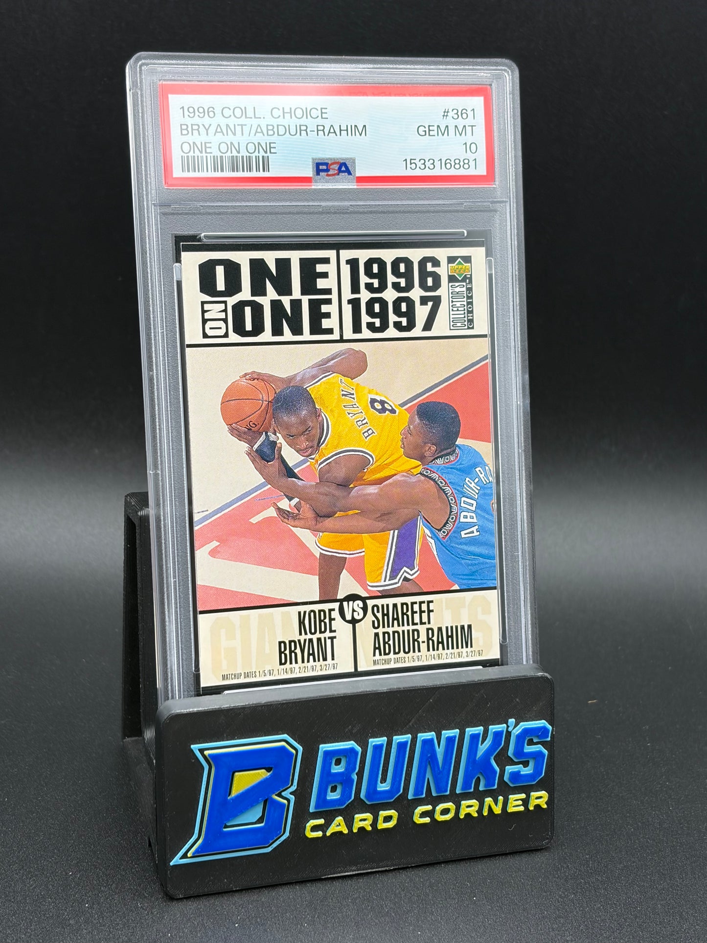 1996 Kobe Bryant & Shareef Abdur-Rahim One on One Collectors Choice