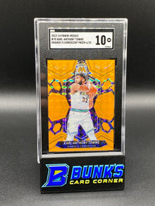 2023-24 Karl-Anthony Towns Orange Fluorescent Prizm 6/25 SGC 10