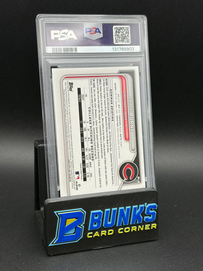 2024 Chase Burns Lunar Crater Refractor Bowman Draft PSA 9 72/75