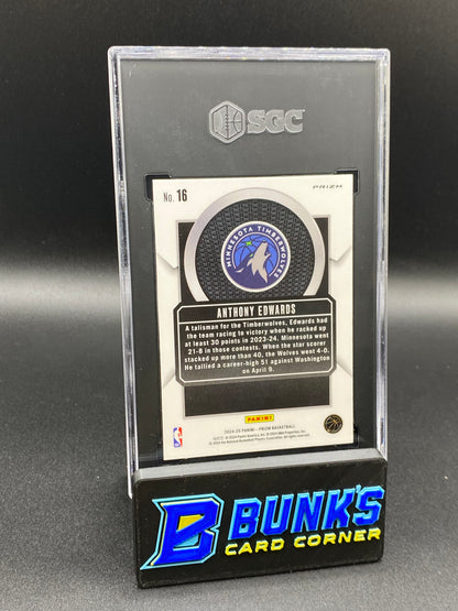 2024-25 Anthony Edwards Talismen Silver Prizm SGC 9