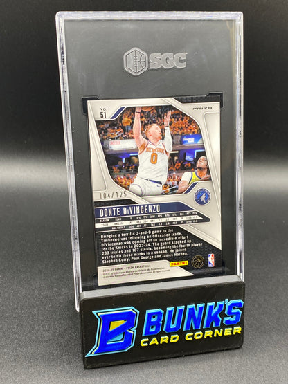 2024-25 Donte Divincenzo Orange Fast Break Prizm SGC 9.5