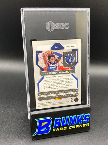 2021-22 Anthony Edwards Red Ice Prizm SGC 10