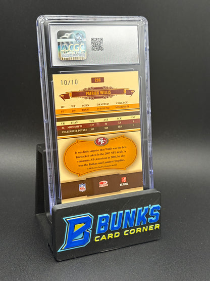 2007 Patrick Willis Platinum Timeless Tributes Classics CGC AU 10/10 RC