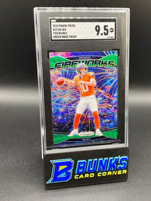 2024 Bo Nix Fireworks Green Wave Prizm RC SGC 9.5