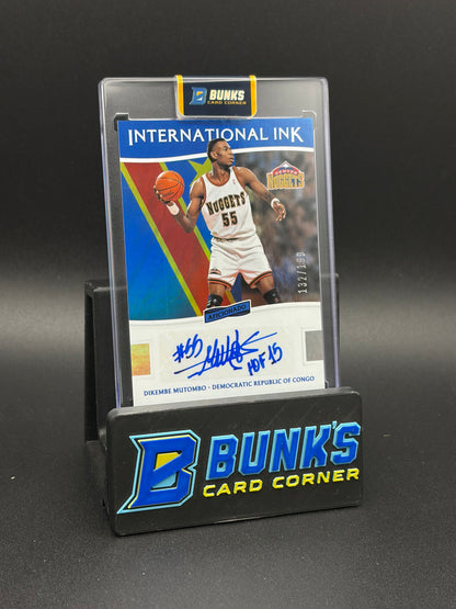 2016-17 Dikembe Mutombo Aficionado Panini International Link Auto 132/199