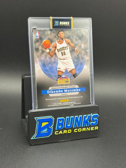 2016-17 Dikembe Mutombo Aficionado Panini International Link Auto 132/199