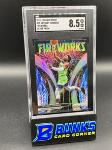 2021-22 Anthony Edwards Fireworks Silver Prizm SGC 8.5