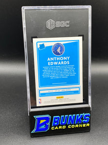 2020-21 Anthony Edwards Holo Green & Yellow Laser RC SGC 10