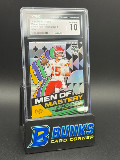 2022 Patrick Mahomes II Silver Men of Mastery Mosaic CGC 10