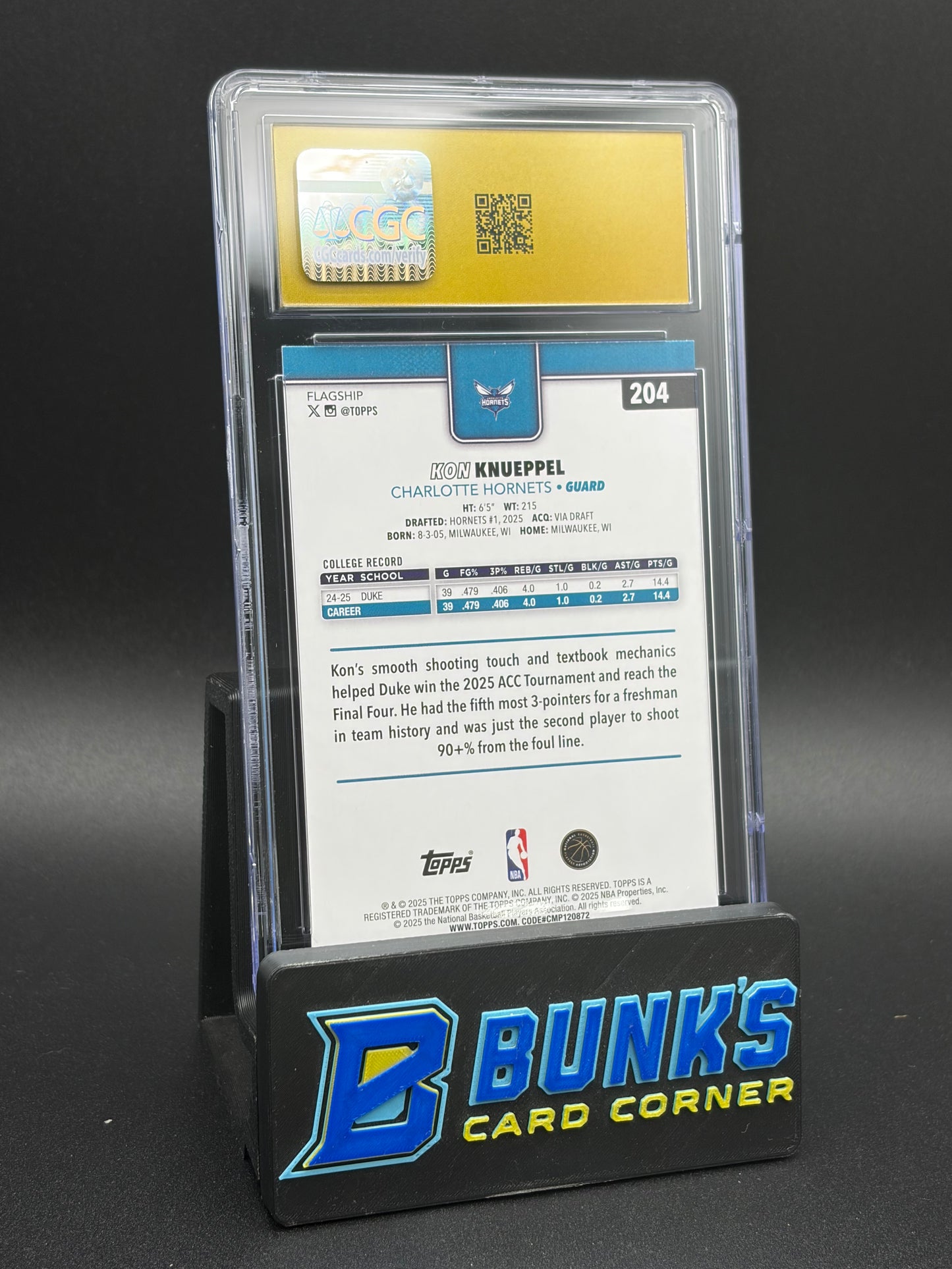 2025-26 Kon Knueppel Topps CGC Pristine 10 RC