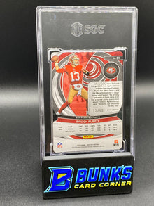 2023 Brock Purdy Neon Blue Die-Cut Prizm SGC 10