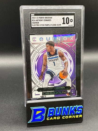 2022-23 Anthony Edwards Equinox Electric Etch Purple Flood SGC 10