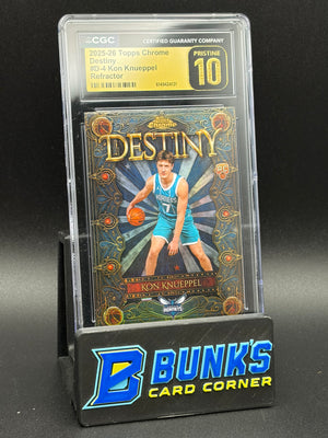 2025-26 Kon Knueppel Refractor Destiny CCGC Pristine 10 RC