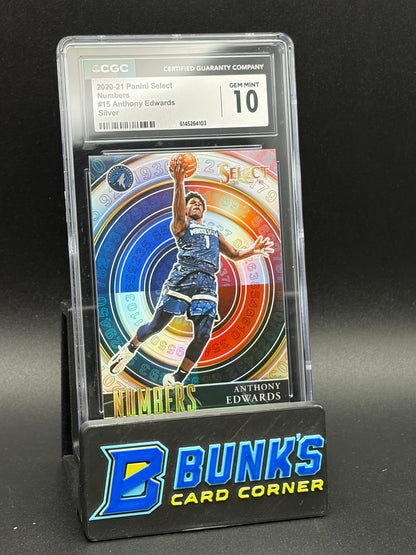 2020-21 Anthony Edwards Silver Numbers CGC 10