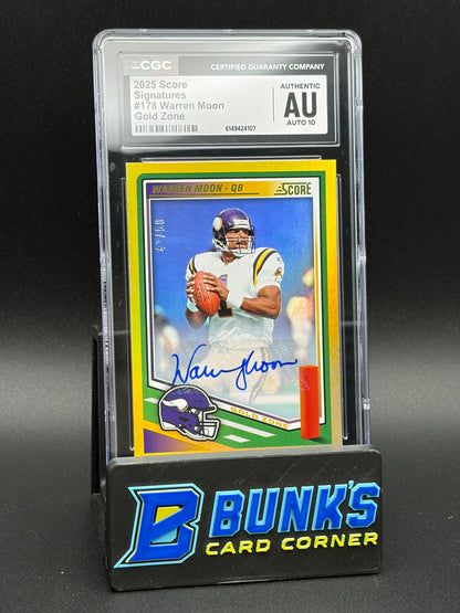 2025 Warren Moon Gold Zone Signatures CGC AU Auto 10 47/50