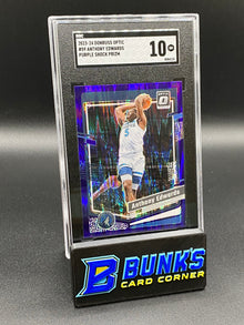 2023-24 Anthony Edwards Purple Shock Prizm SGC 10