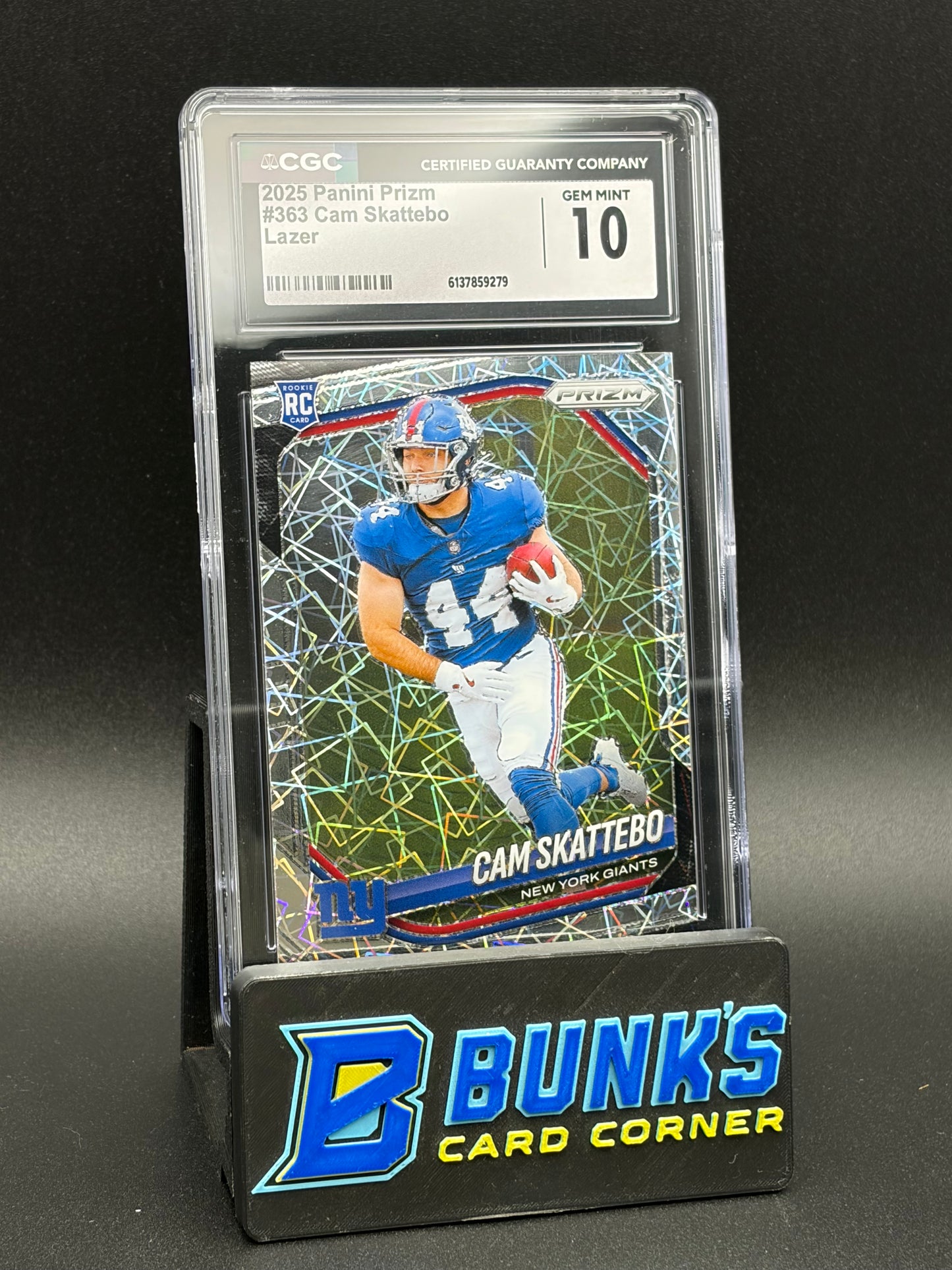 2025 Cam Skattebo Lazer Prizm CGC 10 RC