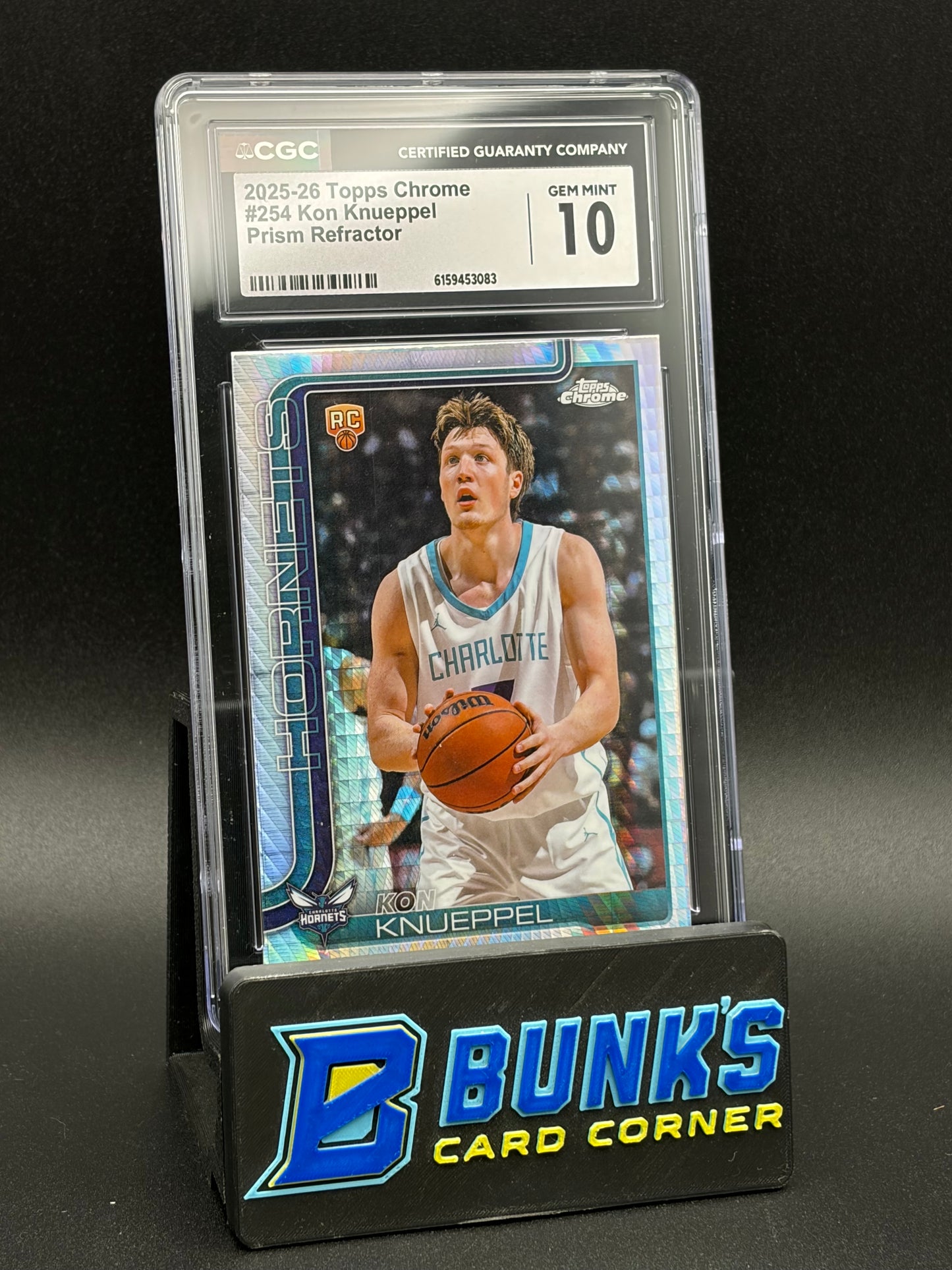 2025-26 Kon Knueppel Prism Refractor Topps Chrome CGC 10 RC
