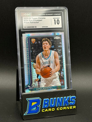 2025-26 Kon Knueppel Prism Refractor Topps Chrome CGC 10 RC