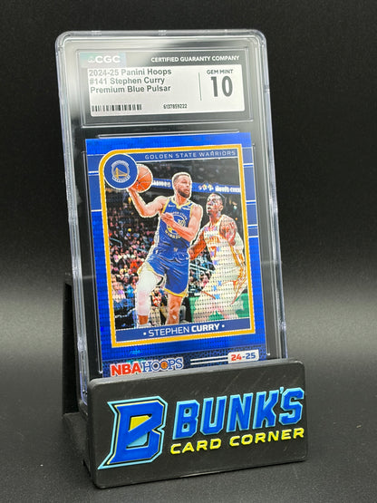 2024-25 Stephen Curry Premium Blue Pulsar CGC 10 29/99