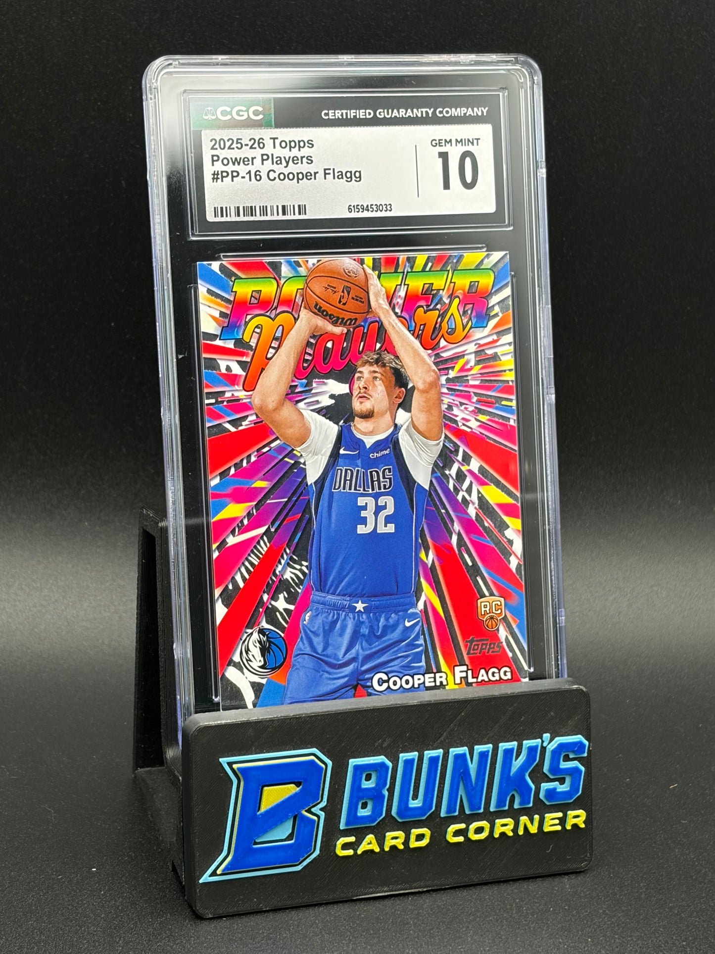 2025-26 Cooper Flagg Power Players Topps CGC 10 RC