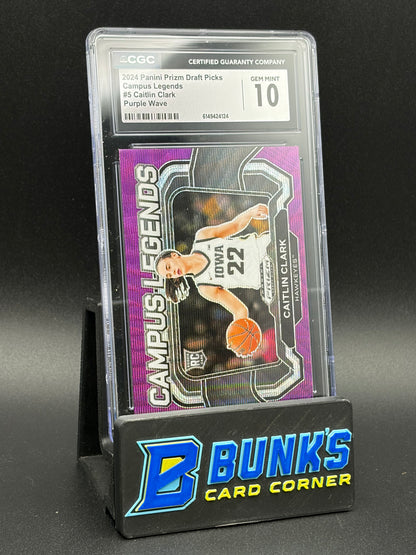 2024 Caitlin Clark Purple Wave Campus Legends CGC 10 RC