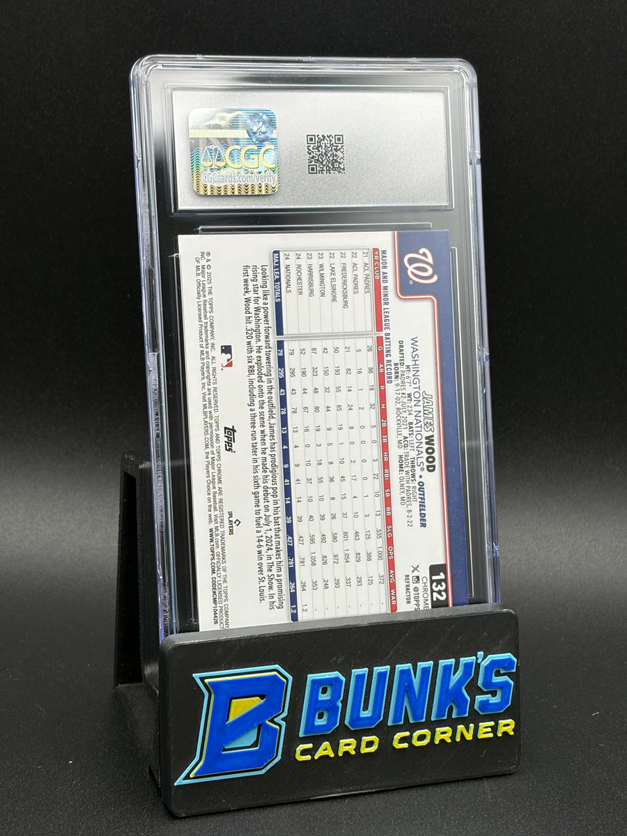 2025 James Wood Refractor Topps Chrome CGC 10 RC