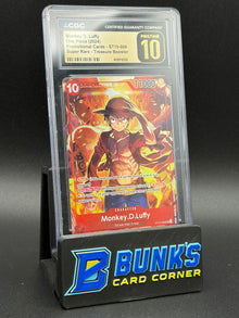 Monkey D Luffy Super Rare ST10-006 CGC Pristine 10