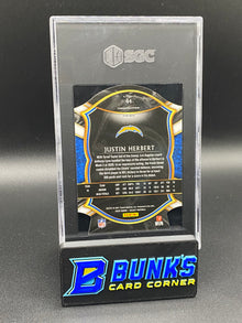 2020 Justin Herbert Neon Green Die-Cut Prizm SGC 9.5