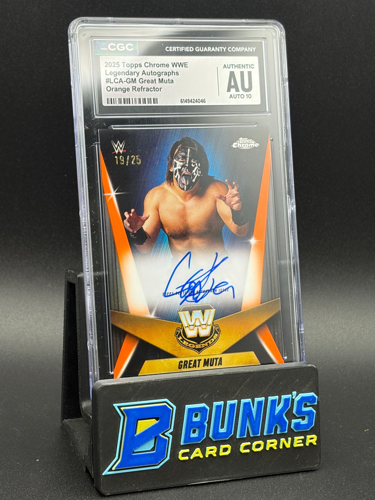 2025 Great Muta Orange Refractor Legendary Auto CGC AU Auto 10 19/25