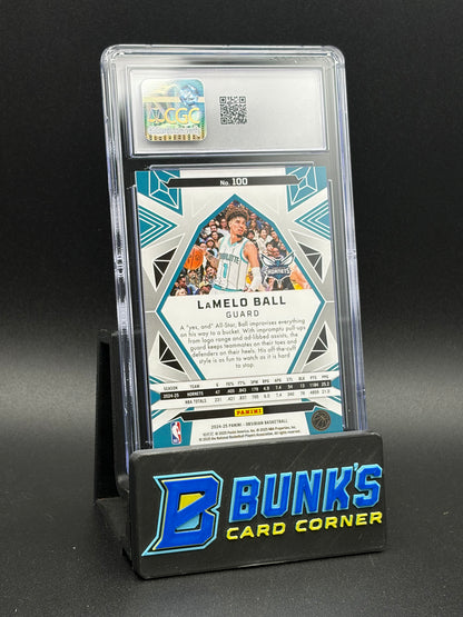 2024-25 LaMelo Ball Electric Etch Hot Springs Obsidian CGC 9 5/15