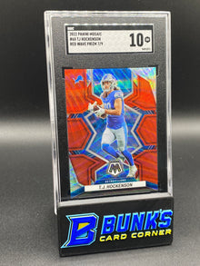 2022 TJ Hockenson Red Wave Prizm SGC 10