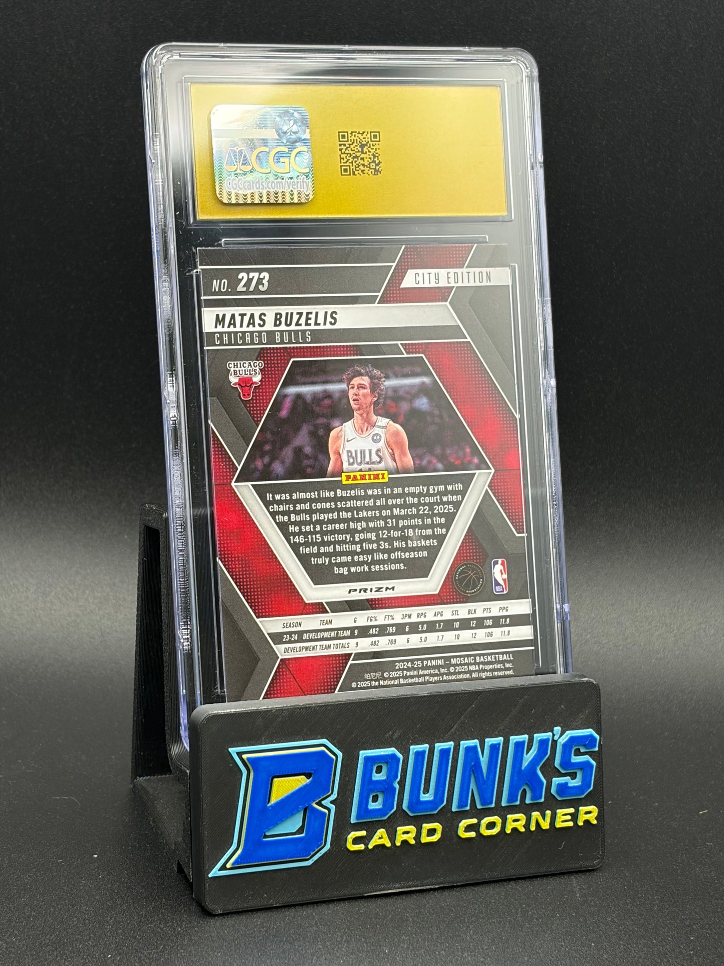 2024-25 Matas Buzelis Genesis Mosaic CGC Pristine 10 RC