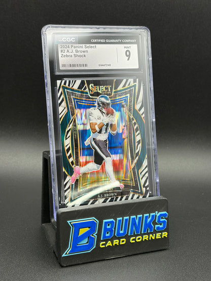 2024 AJ Brown Zebra Shock Select CGC 9