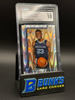 2025-26 Cedric Coward RayWave Refractor Topps Chrome CGC 10 RC