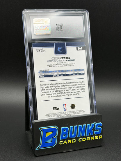 2025-26 Cedric Coward RayWave Refractor Topps Chrome CGC 10 RC
