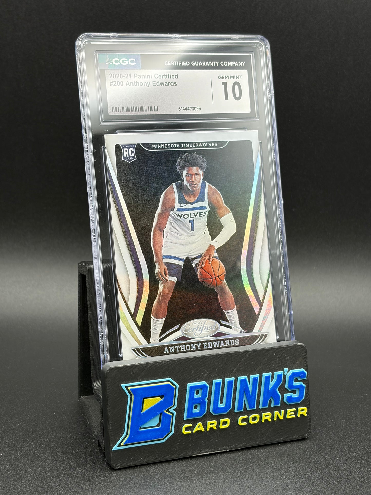 2020-21 Anthony Edwards Panini Certified CGC 10 RC