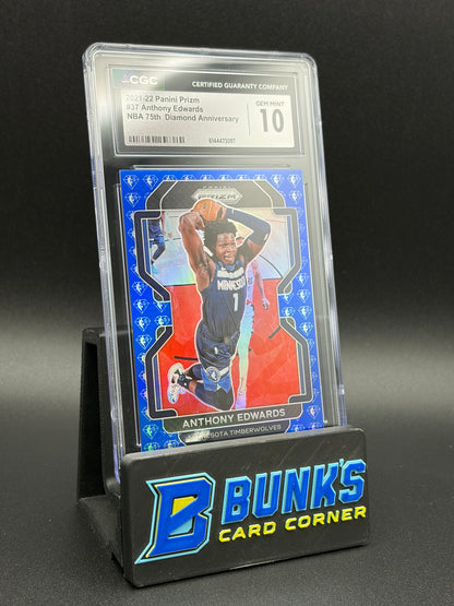 2021-22 Anthony Edwards 75th Diamond Anniversary Prizm CGC 10