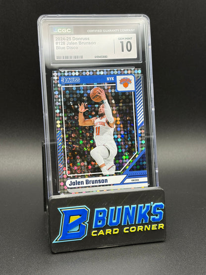 2024-25 Jalen Brunson Blue Disco Donruss CGC 10 74/75