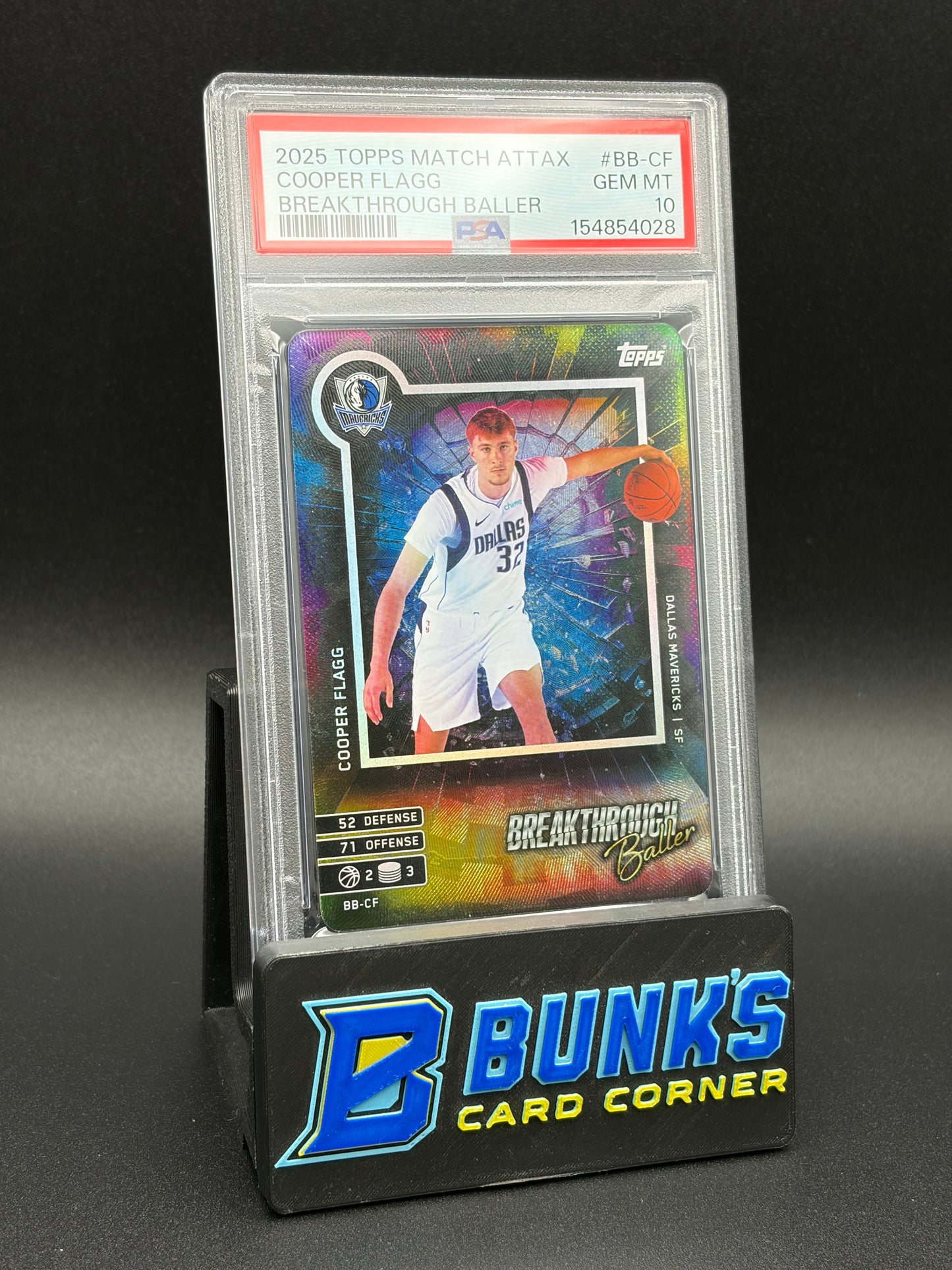 2025 Cooper Flagg Breakthrough Baller Match Attax PSA 10