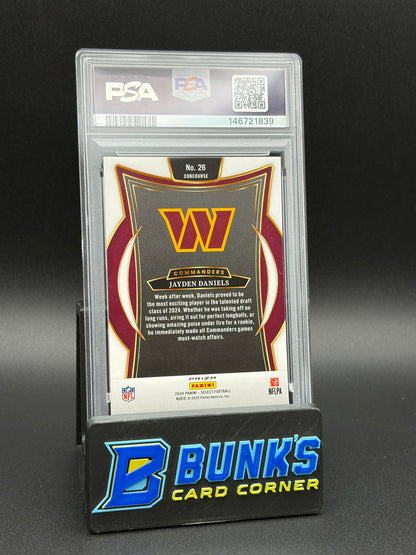 2024 Jayden Daniels Zebra Shock PSA 9 RC