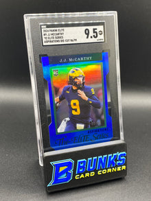 2024 JJ McCarthy '92 Elite Series Aspirations Die-Cut 86/99 RC SGC 9.5 (Box A10)