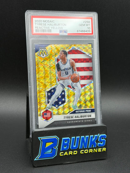 2020 Tyrese Haliburton Reactive Yellow Mosaic PSA 10