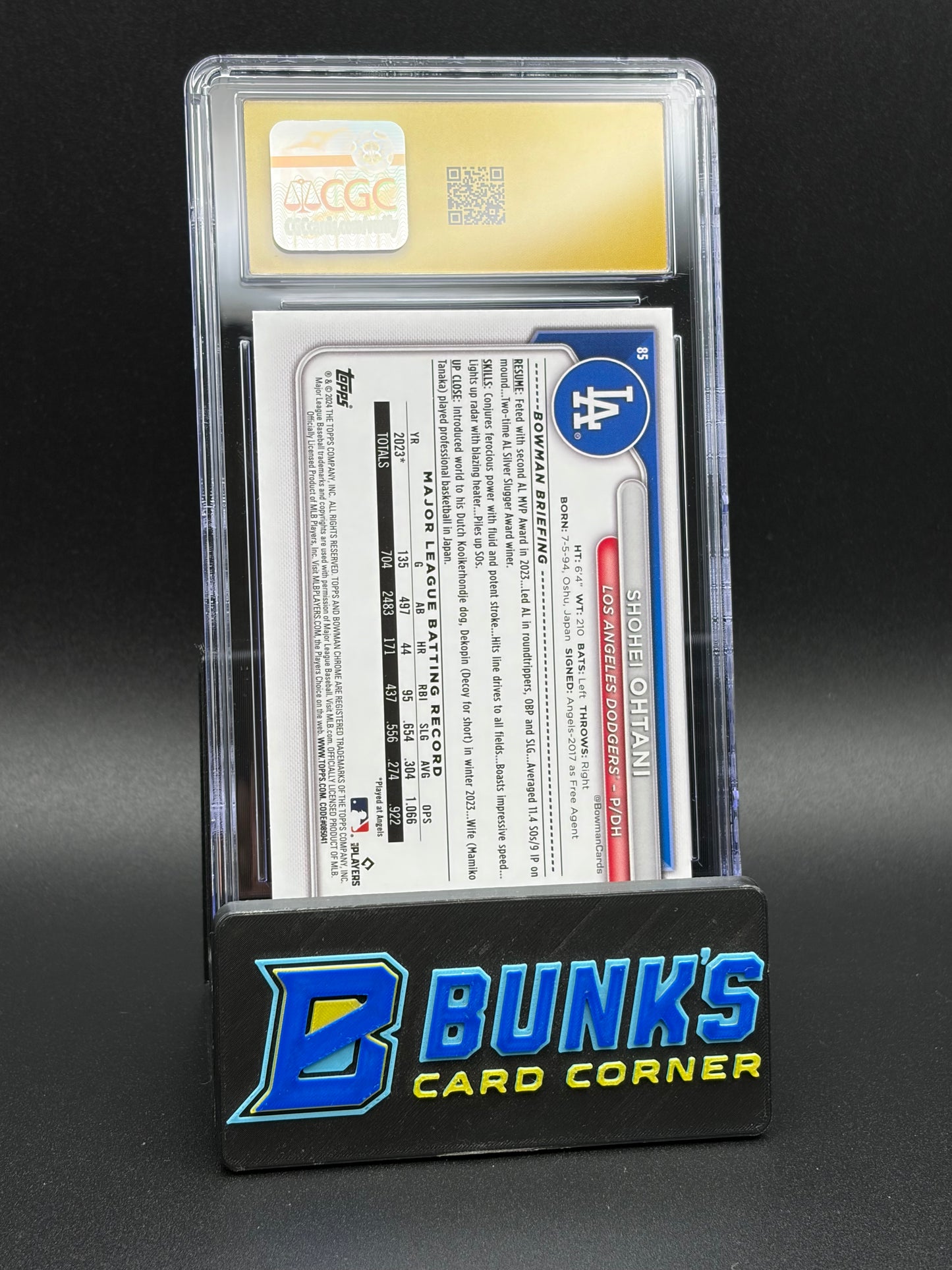 2024 Shohei Ohtani Bowman Chrome CGC Pristine 10
