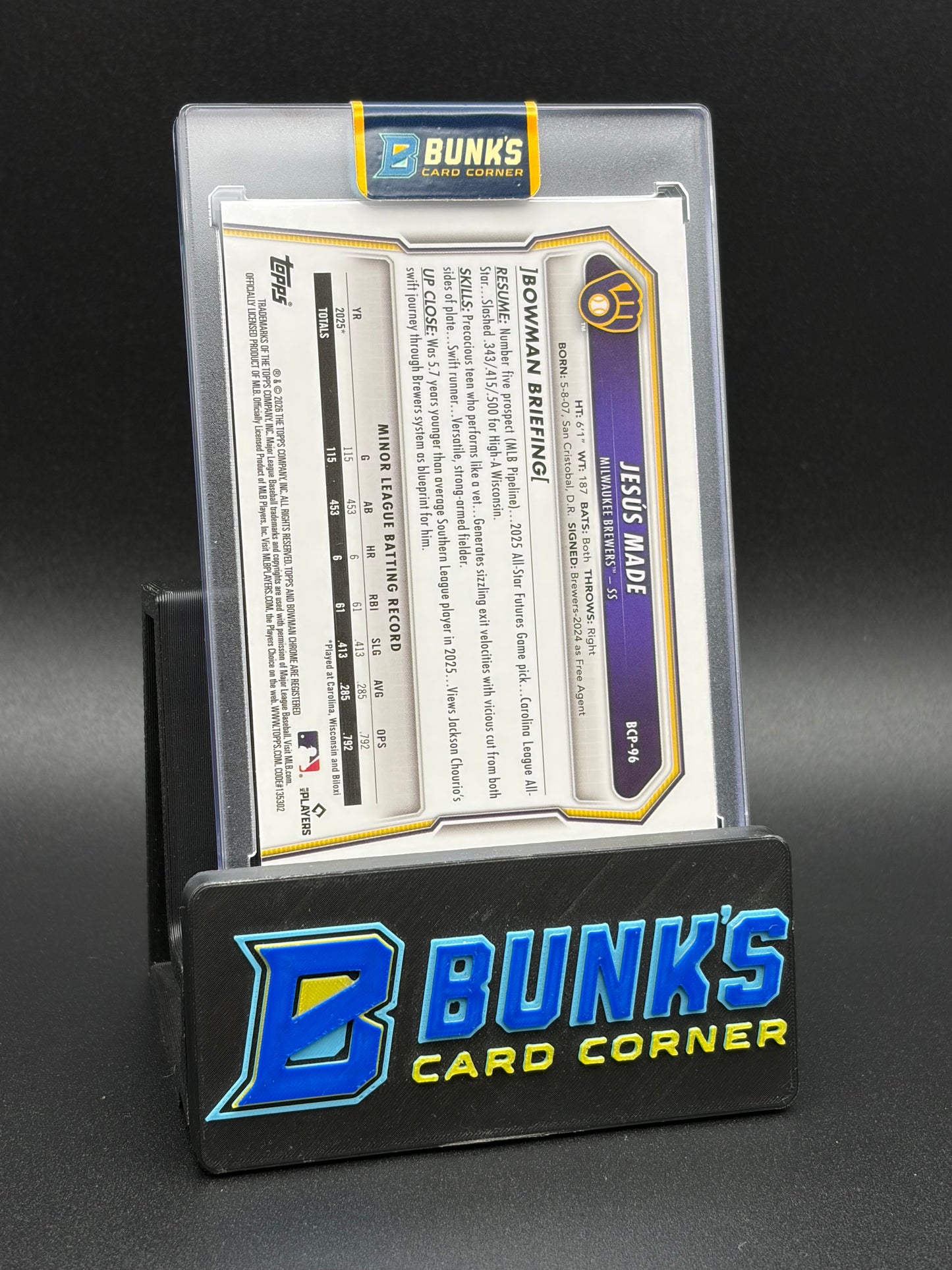 2026 Jesus Made Yellow Refractor Bowman Chrome 38/75